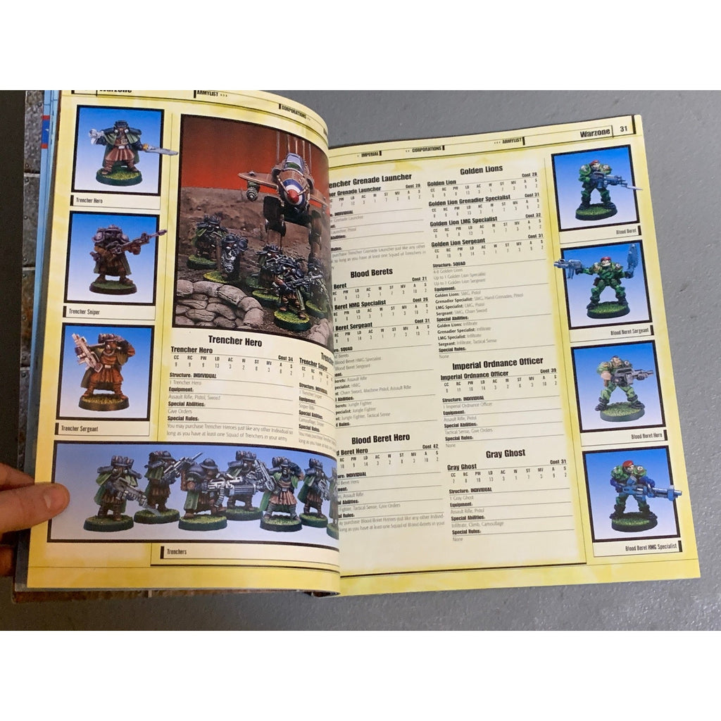 A31647 WARZONE MUTANT CHRON HHG HEARTBREAKER ARMY BOOK PLAYED THE FORCES OF WAR