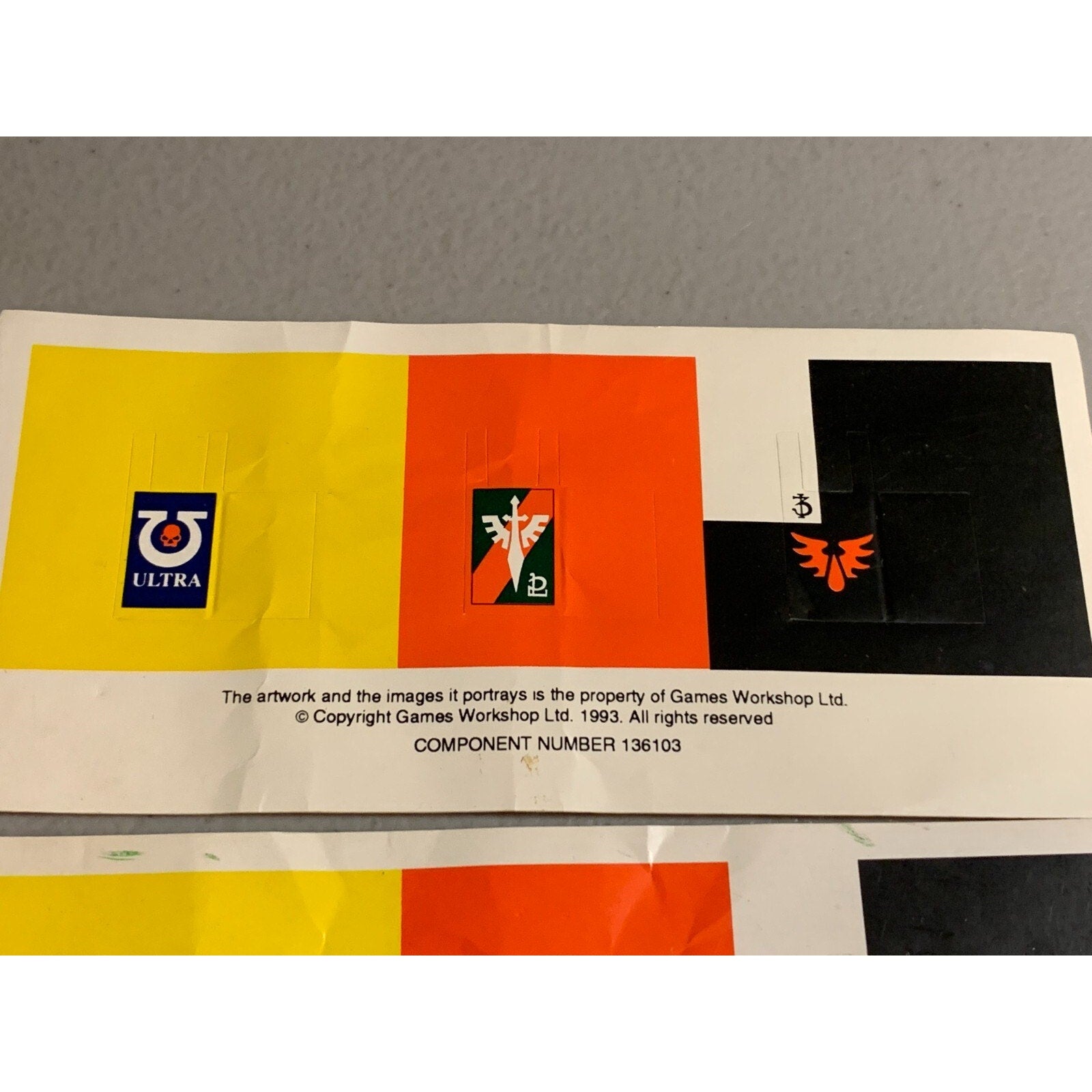 TRANSFERS SUPER OLD SPACE MARINES FLAG STANDARD STICKERS FLAGS WARHAMMER 40K