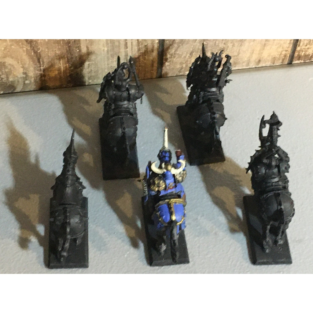A33420 WARHAMMER FANTASY OLD WORLD CHAOS MORTALS KNIGHTS 5 PK INCOMPLETE GW