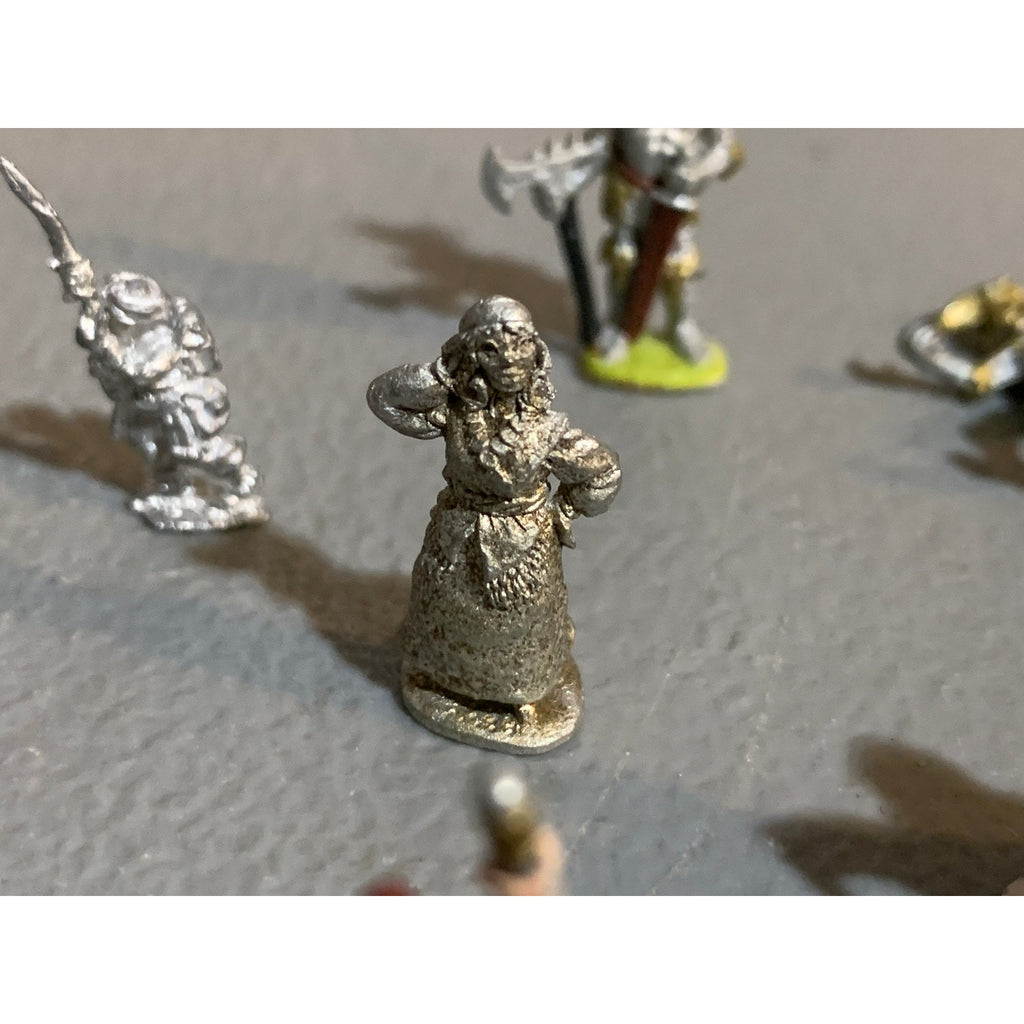 A29183 RAL PARTHA WARRIORS LOT WIZARD DWARF FEMALE KNIGHT METAL MINIATURES