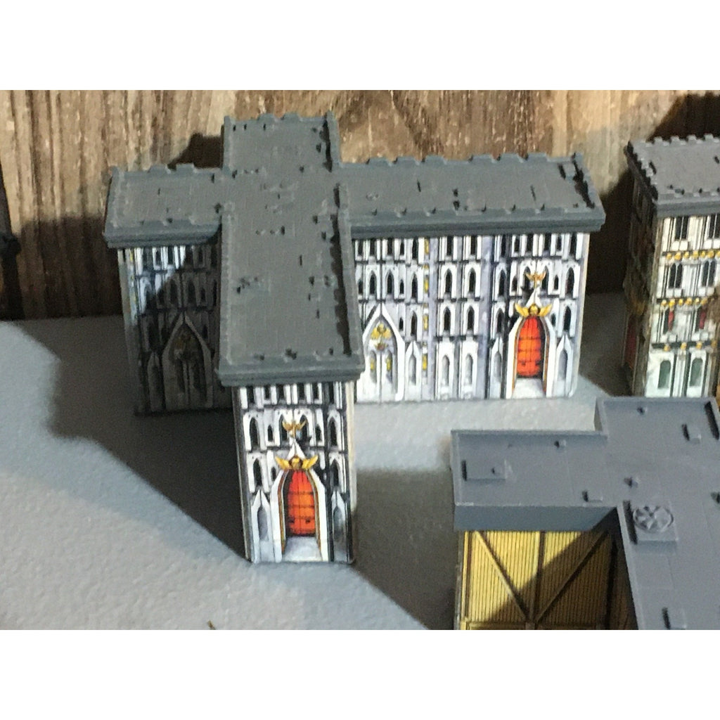 A31674 WARHAMMER EPIC 40K TERRAIN BUILDINGS PLASTIC & CARDSTOCK 6 PK