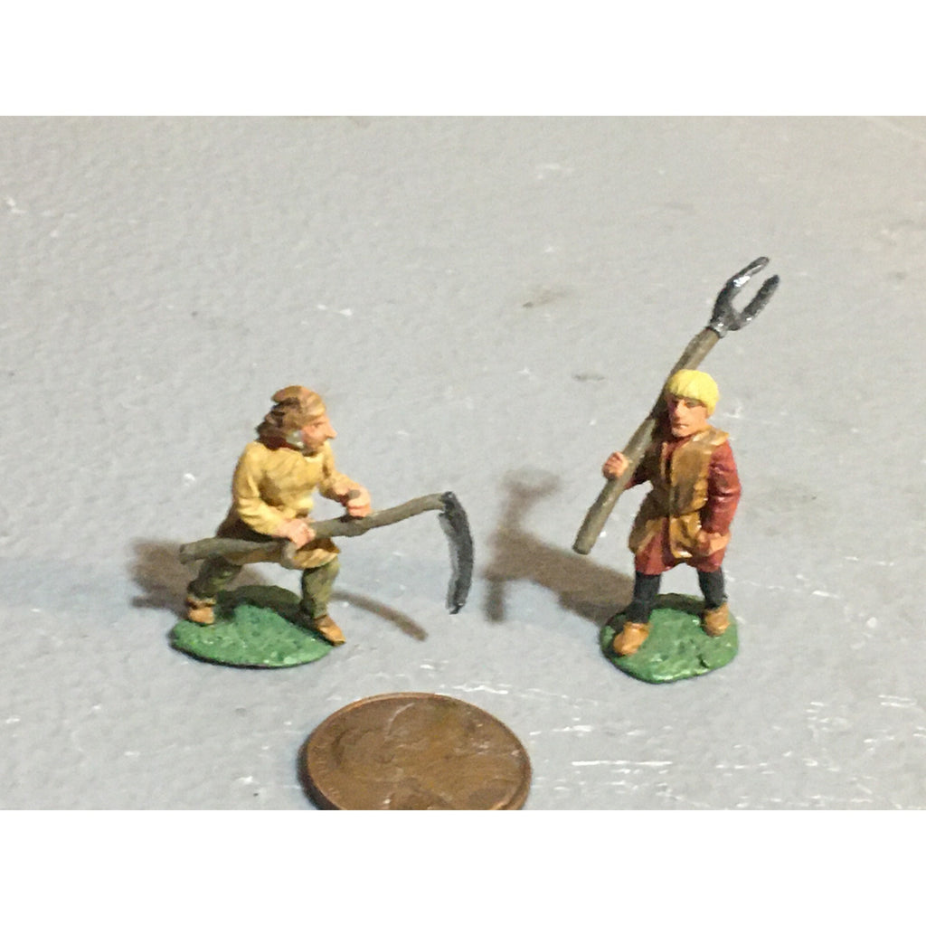 A10120 CITADEL PRE SLOTTA METAL RARE OOP HUMAN FARMERS PEASANTS 2 PK PAINTED