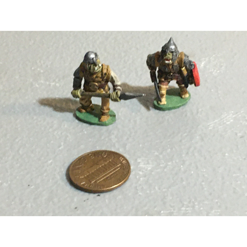 A10085 CITADEL PRE SLOTTA METAL RARE OOP ORC WARRIORS 2 PK WARHAMMER PAINTED