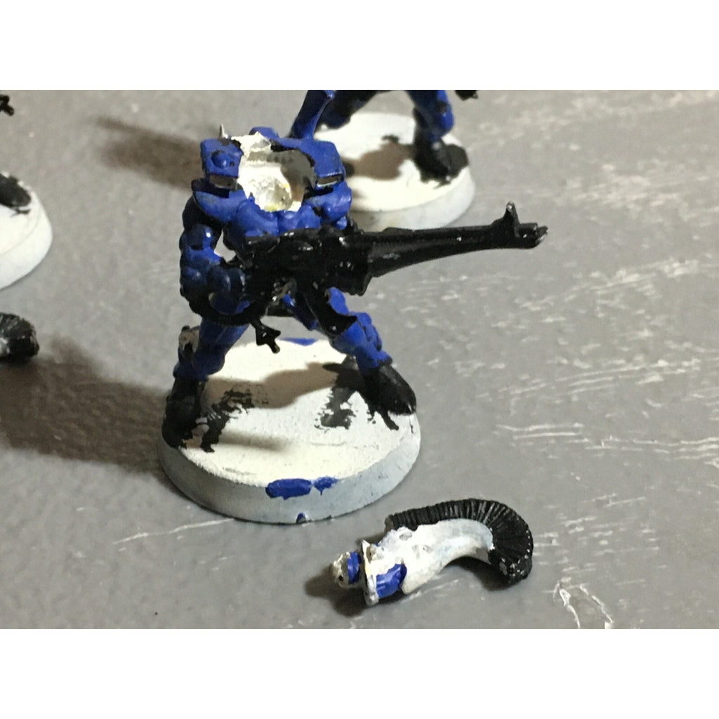 A22117 WARHAMMER 40K ELDAR CRAFTWORLDS DIRE AVENGERS METAL HEADS MISS 1 ARM GW