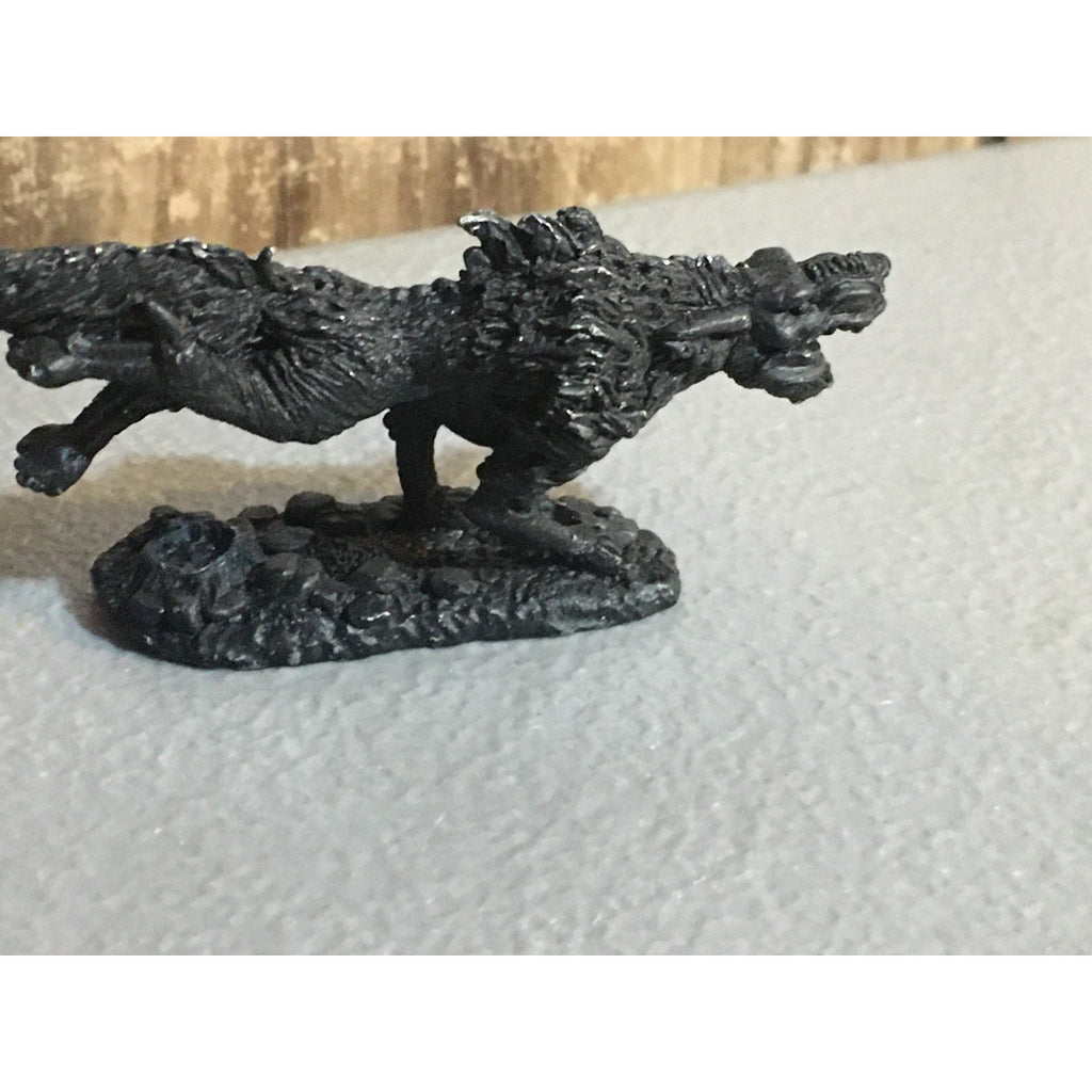 A34017 UNKNOWN METAL MINIATURE D&D DIRE WOLF DUNGEONS & DRAGONS RPG TABLETOP