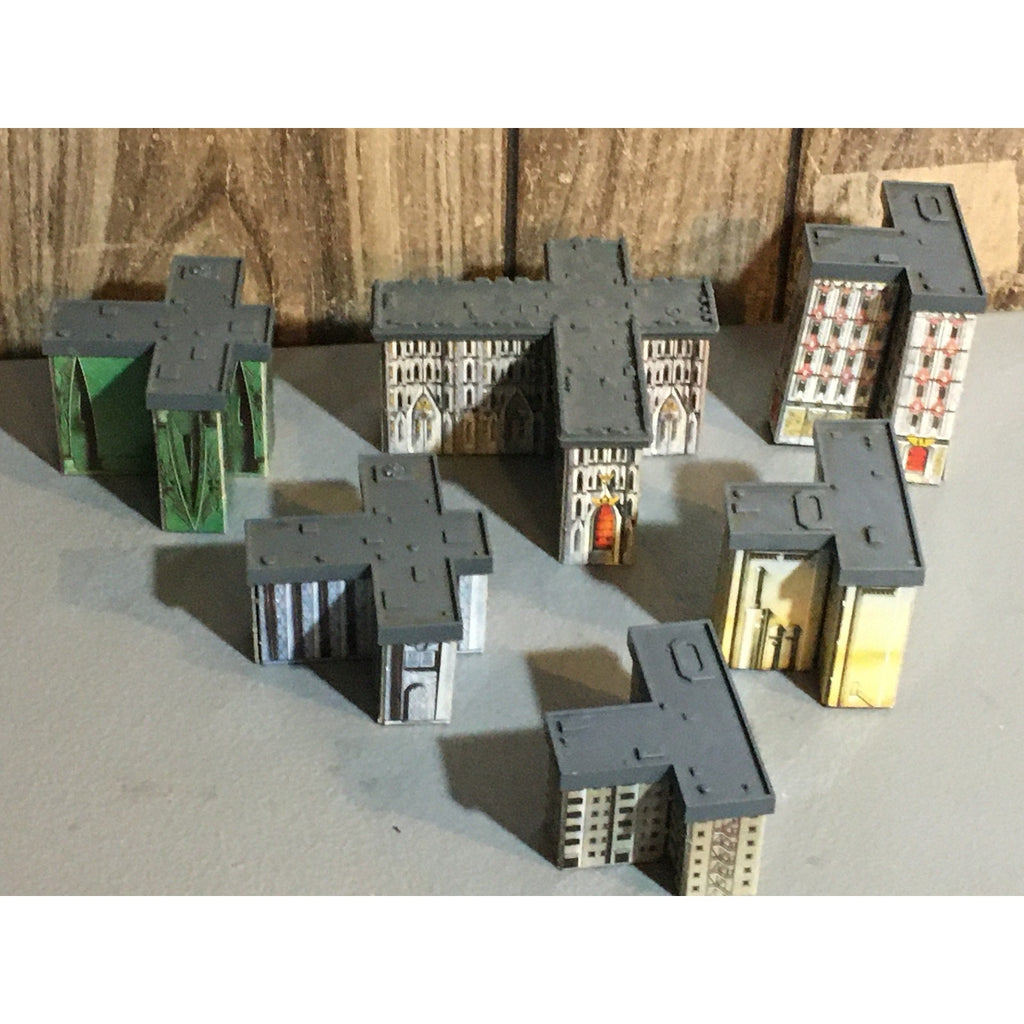 A31675 WARHAMMER EPIC 40K TERRAIN BUILDINGS PLASTIC & CARDSTOCK 6 PK