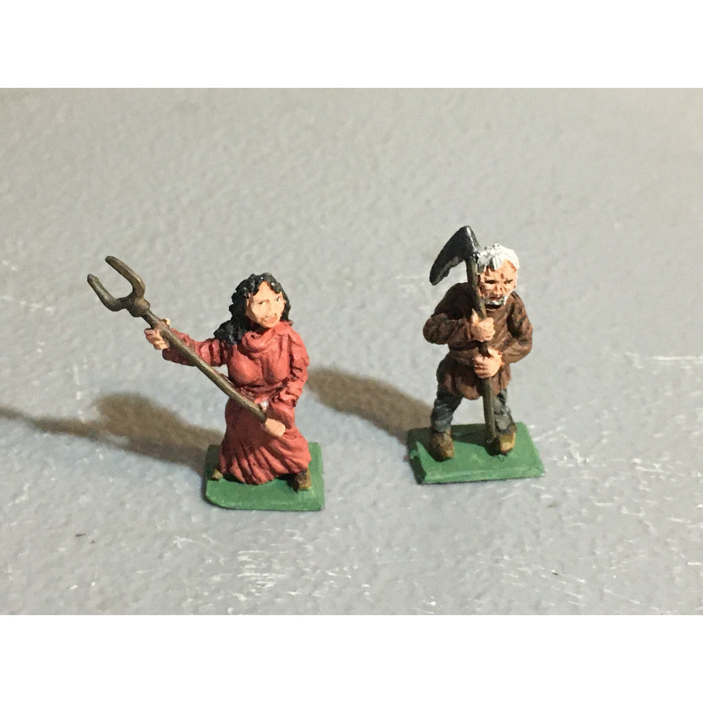 A10175 CITADEL PRE SLOTTA METAL RARE OOP HUMAN FARMERS PEASANTS 2 PK PAINTED