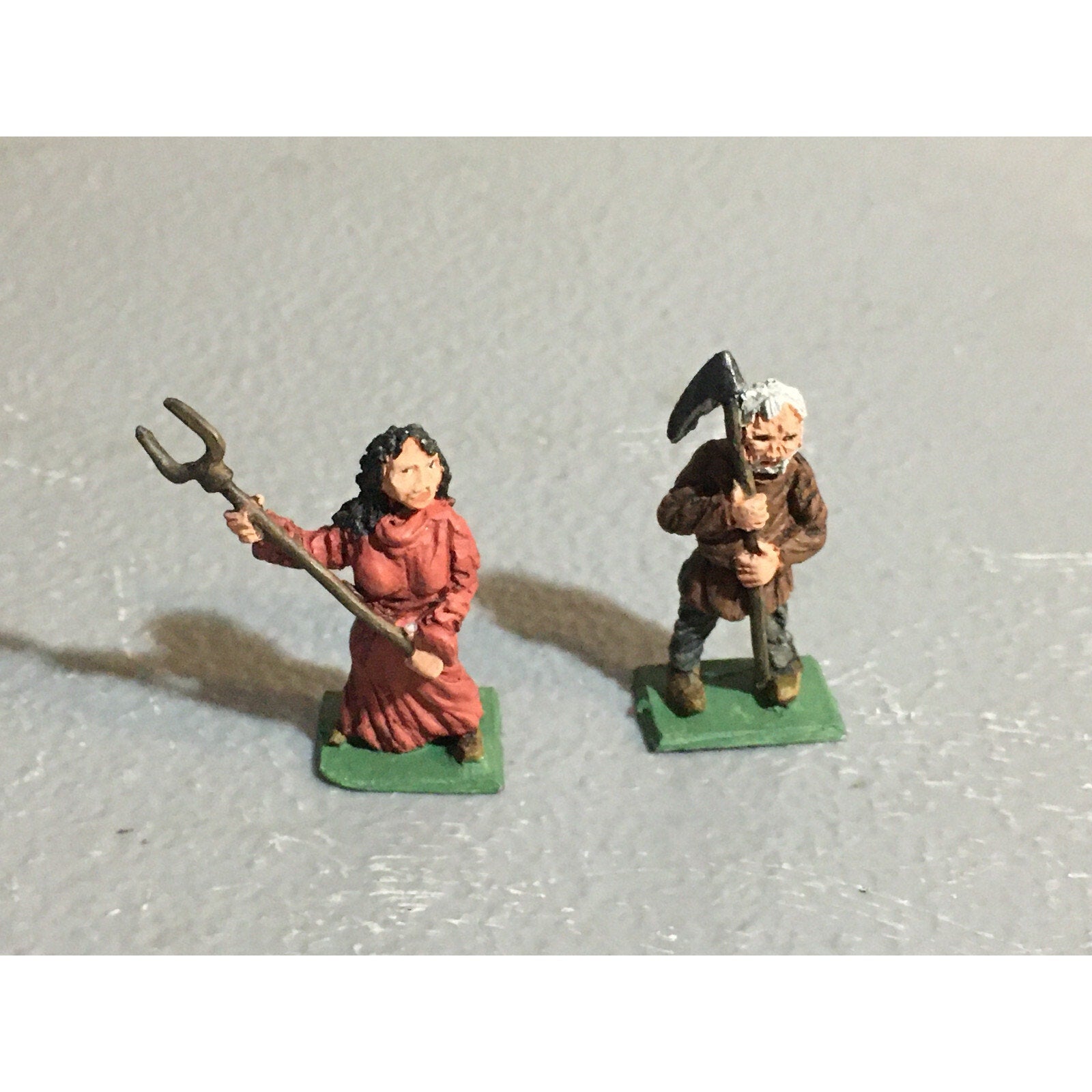 A10175 CITADEL PRE SLOTTA METAL RARE OOP HUMAN FARMERS PEASANTS 2 PK PAINTED