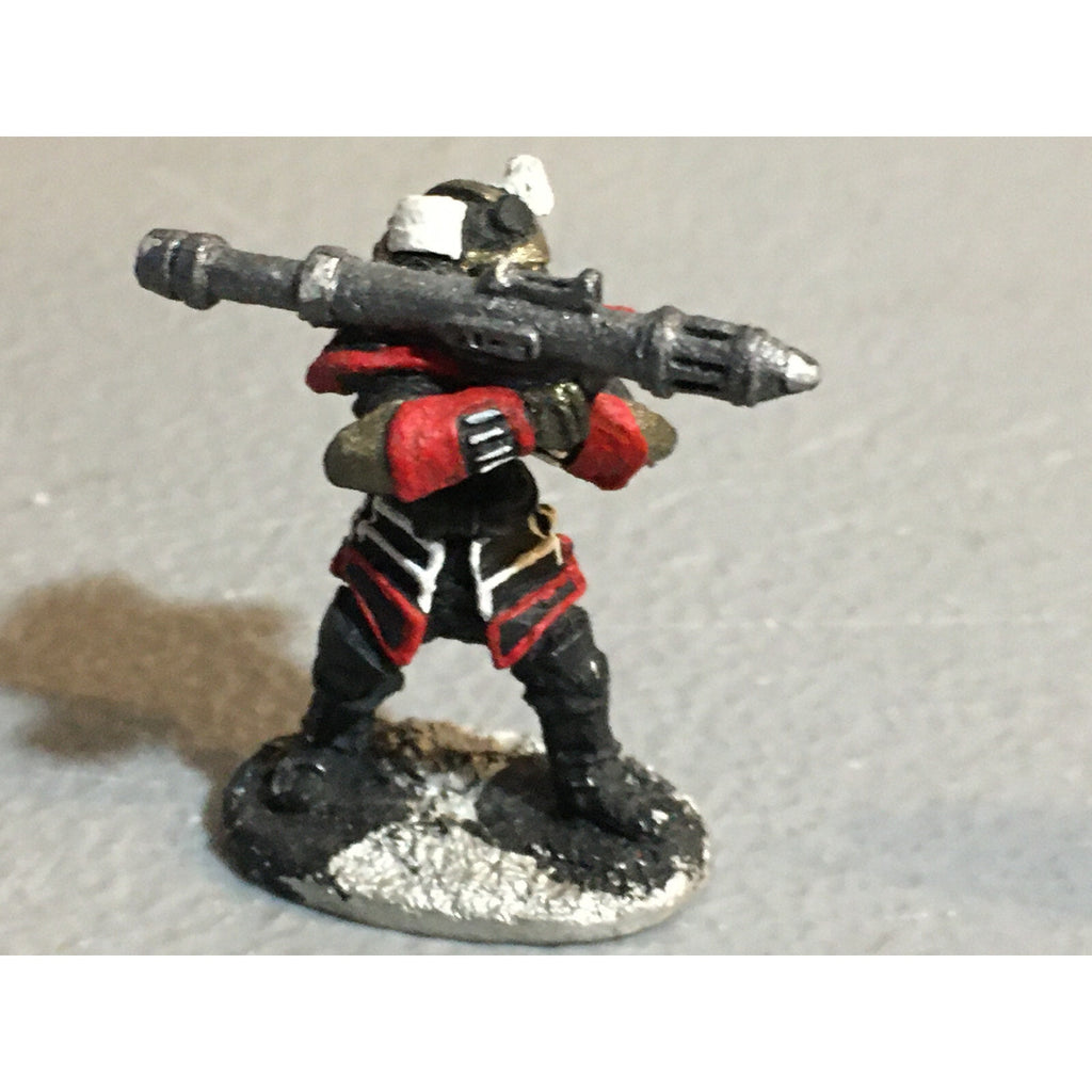 A10263 METAL MINIATURES FANTASY WARRIOR + SCI-FI SAMURAI W ROCKET LAUNCHER