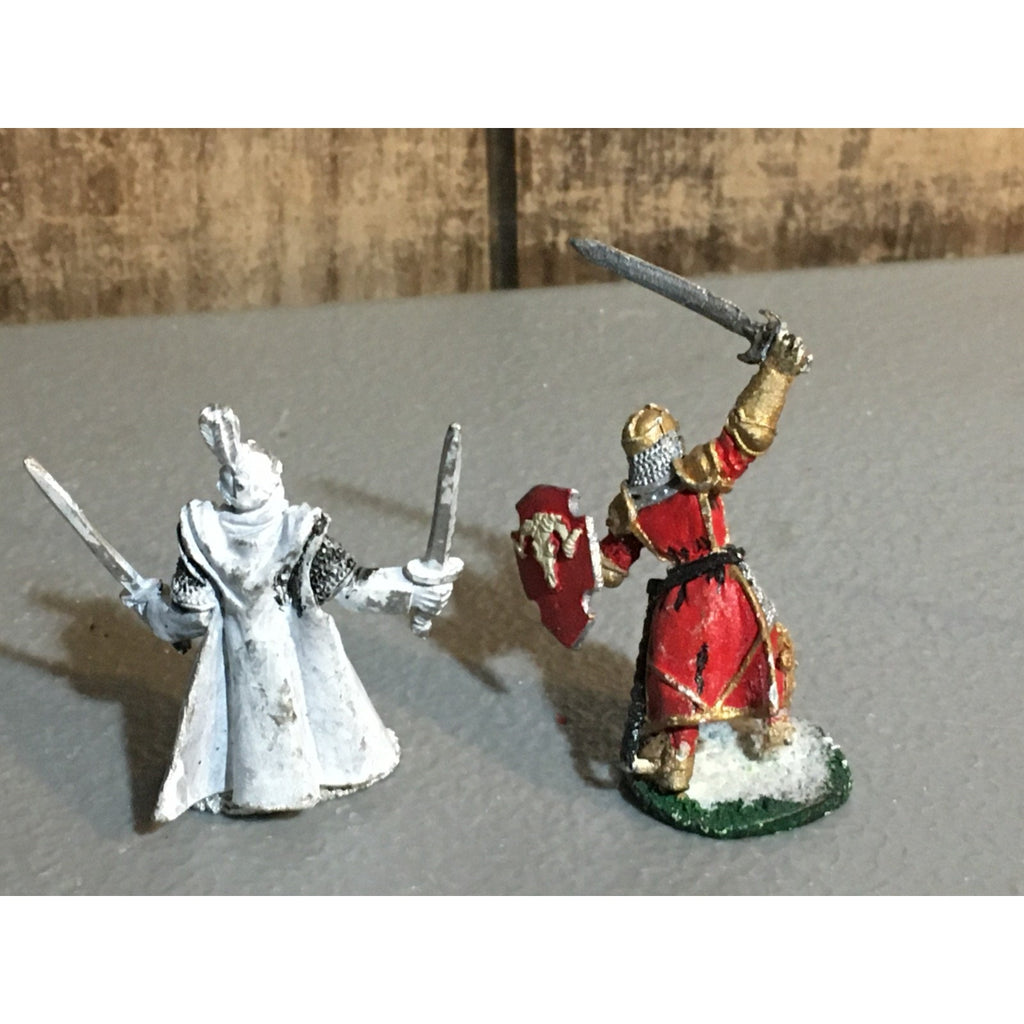 A24858 UNBRANDED METAL TABLETOP OLD OOP D&D FANTASY KNIGHTS SWORDSMEN MINIATURES