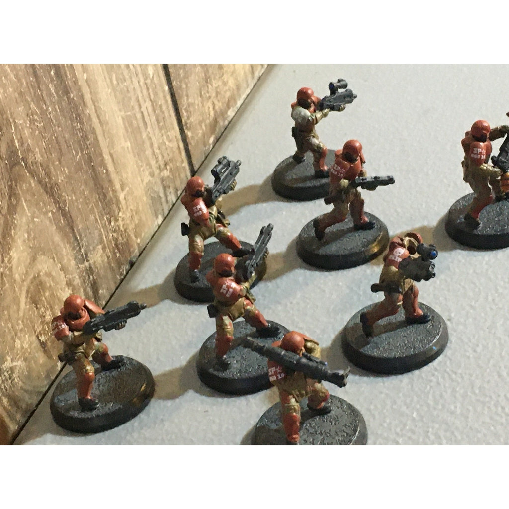 A32047 RACKHAM AT-43 RED BLOK MINI SPETSNATZ KOMMANDOS 8 PK W CARD MISS 1 HEAD