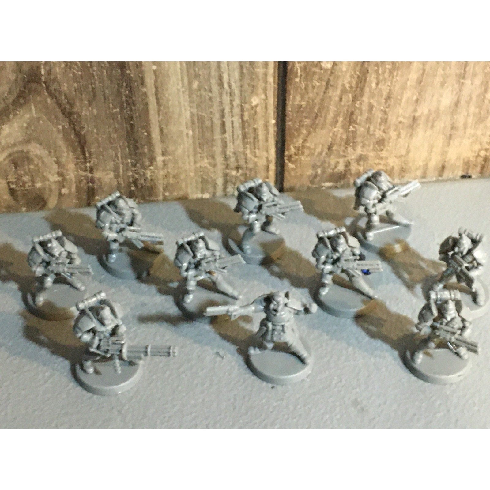 A30060 UNKNOWN TABLE TOP SCI-FI POWER ARMOR SOLDIERS 10 PK WAR GAMES