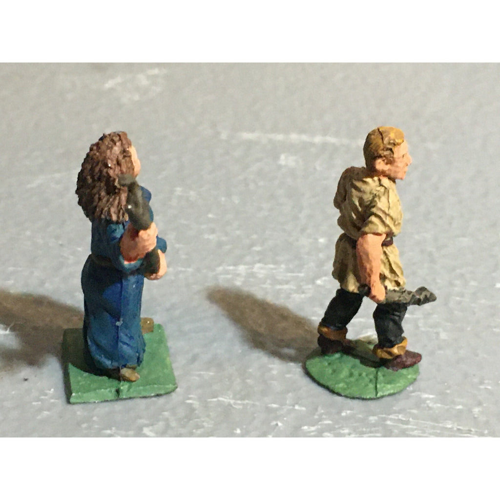 A10176 CITADEL PRE SLOTTA METAL RARE OOP HUMAN FARMERS PEASANTS 2 PK PAINTED