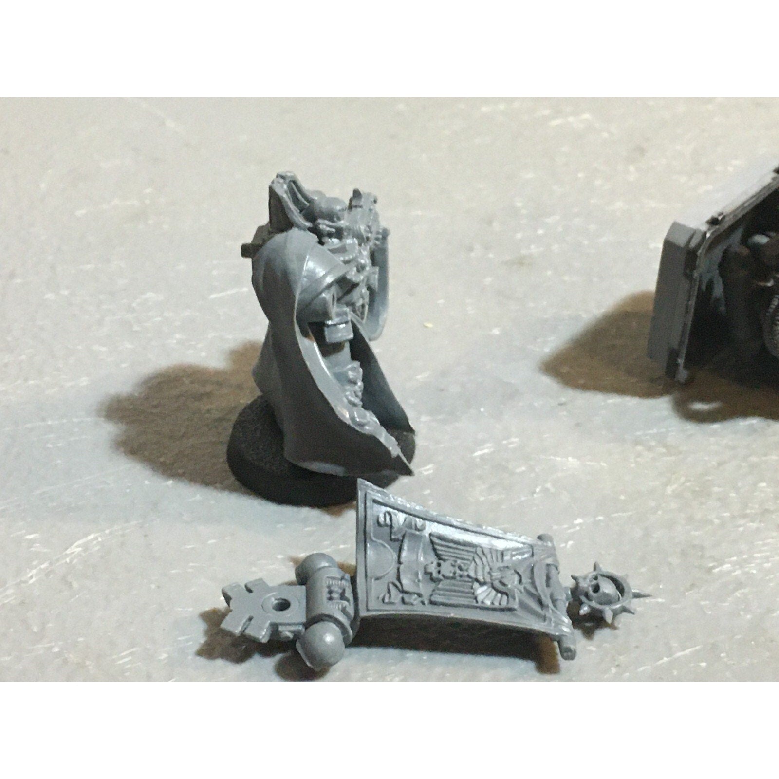A20145 WARHAMMER 40K SPACE MARINES BLOOD ANGELS METAL BAAL SPONSON + CAPT NO HND