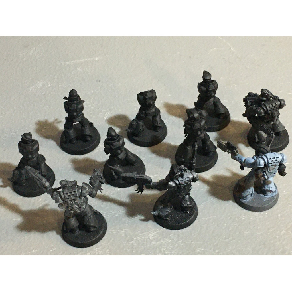 A23004 WARHAMMER 40K SPACE MARINES WOLVES INCOMPLETE GREY HUNTERS 10 PK GW