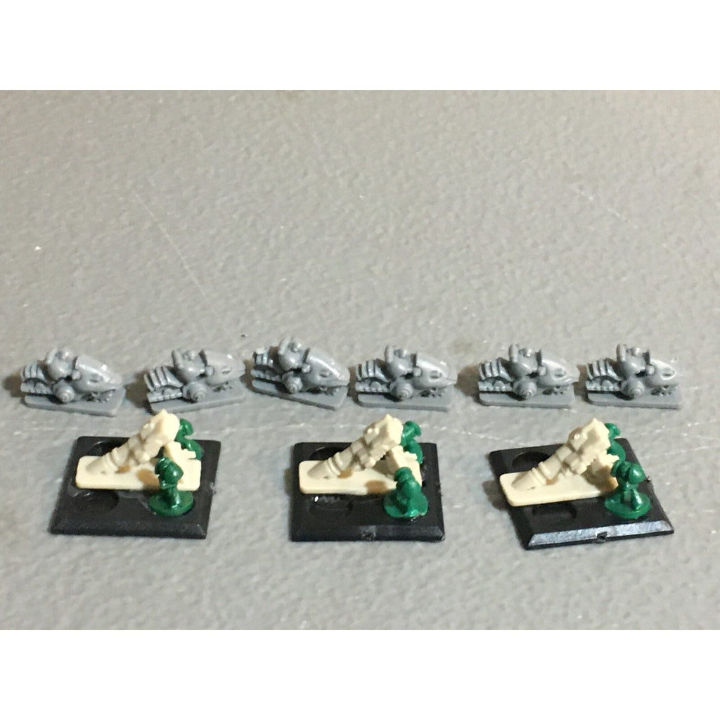 A16248 EPIC WARHAMMER 40K SPACE MARINES MOLE MORTARS 3PK + BIKES 6 PC GW