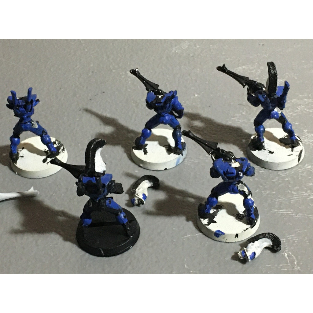 A22117 WARHAMMER 40K ELDAR CRAFTWORLDS DIRE AVENGERS METAL HEADS MISS 1 ARM GW