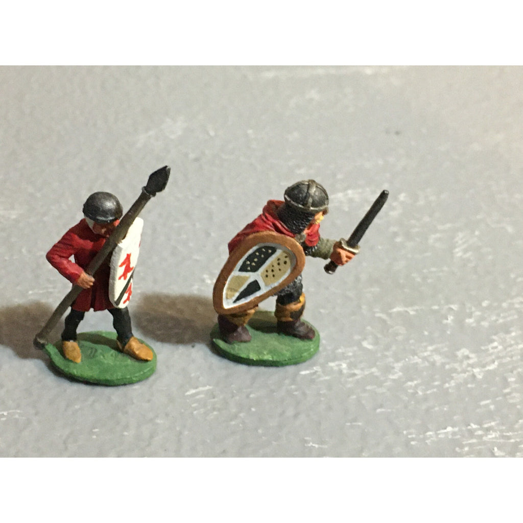 A10155 RAL PARTHA METAL OOP PAINTED MEN AT ARMS W SPEAR / SWORD & SHIELD