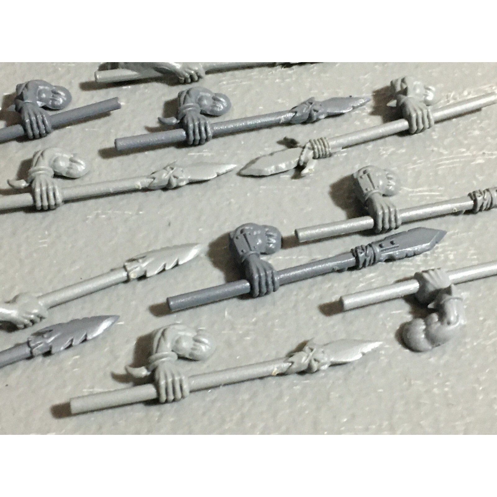 A22608 WARHAMMER FANTASY ORCS & GOBLINS BITS LOT ORC BOYZ SPEARS GAMES WORKSHOP