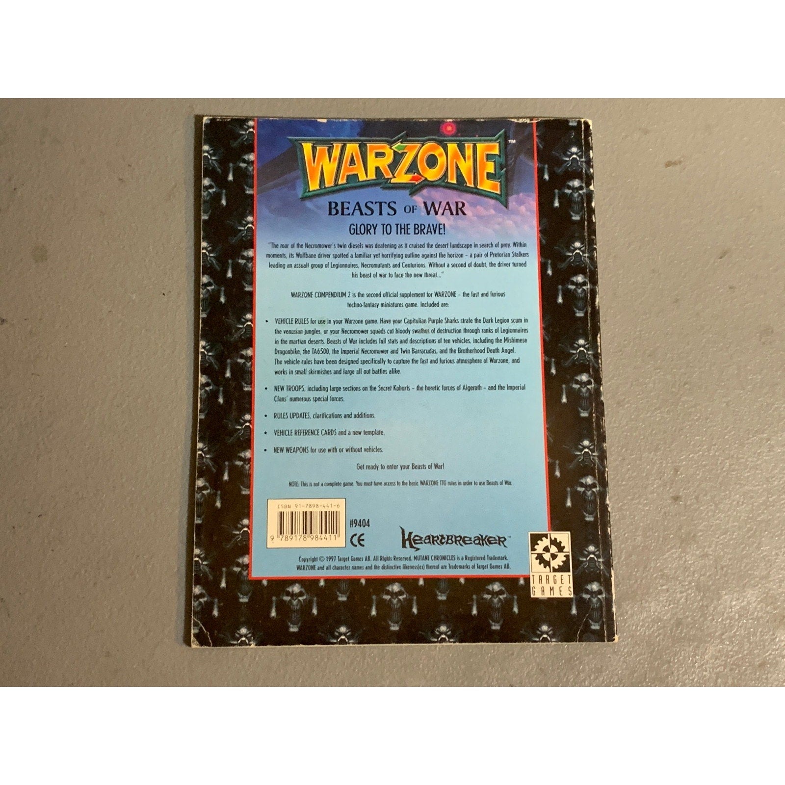 A31649 WARZONE MUTANT CHRON HHG ARMY BOOK PLAYED COMPENDIUM VOL. 2 BEASTS OF WAR