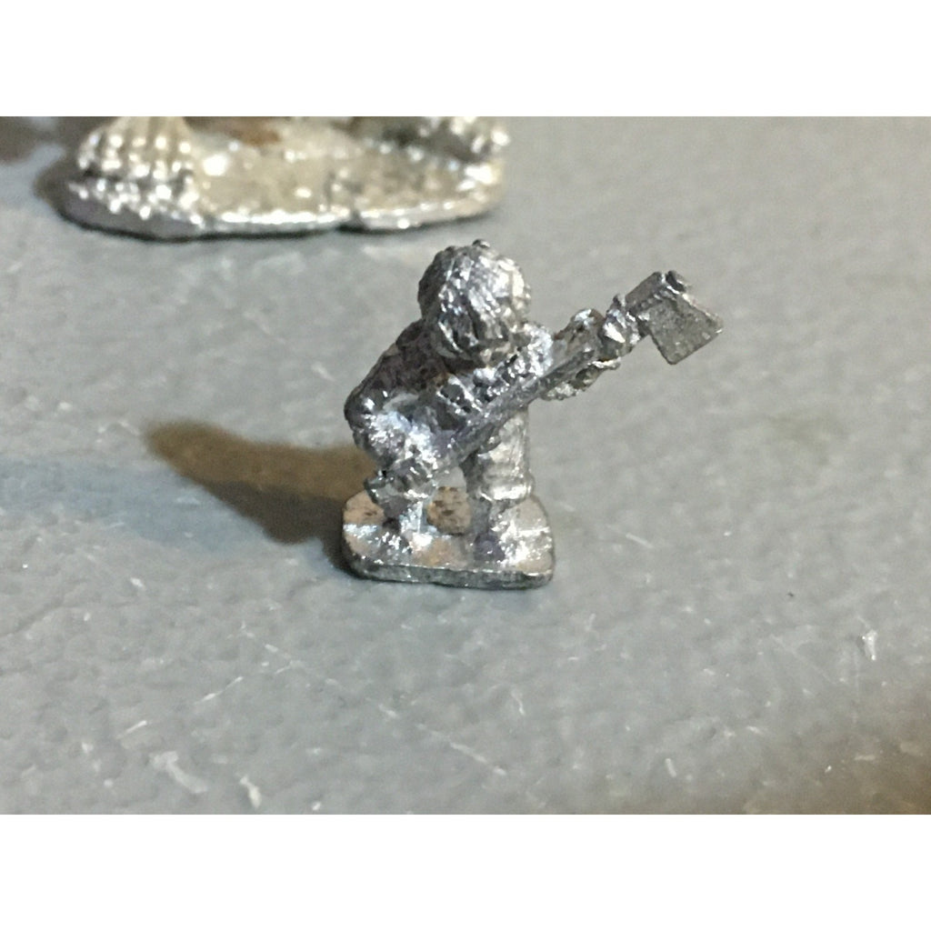 A32870 UNKNOWN METAL MINIATURES 4 PK ORC HUMAN DWARF WARRIOR TABLETOP RPG