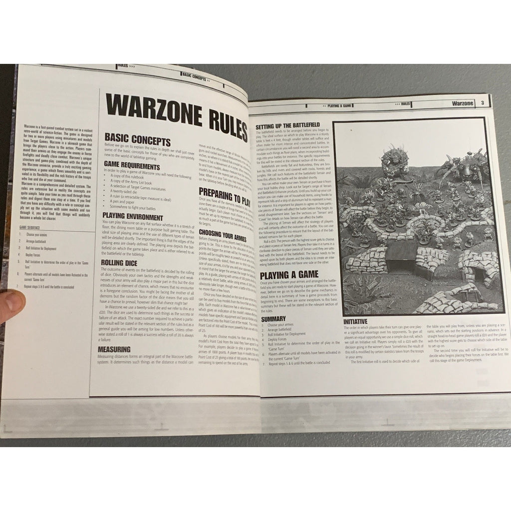 A31657 WARZONE MUTANT CHRON HHG HEARTBREAKER ARMY BOOK PLAYED THE RULES OF WAR