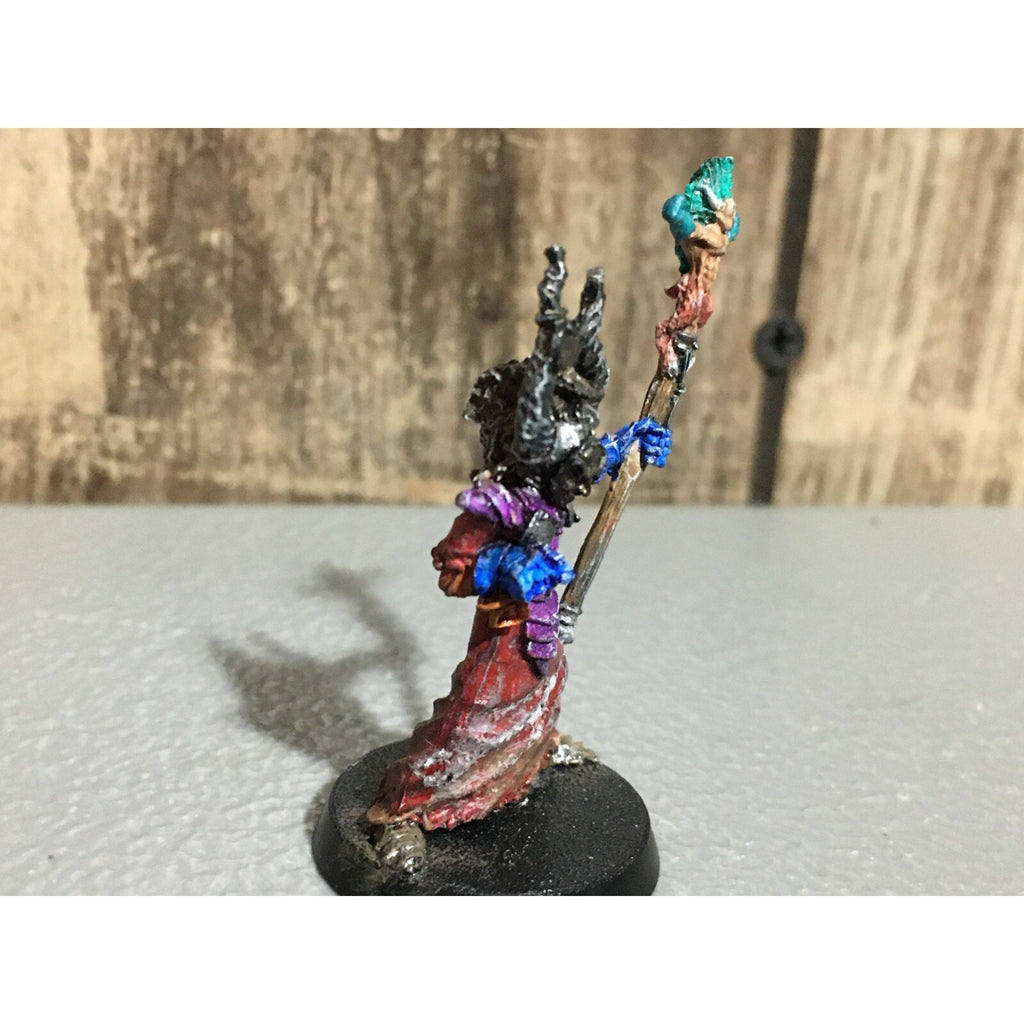 A19734 WARHAMMER FANTASY CHAOS MORTALS SORCERER CH5 SLAGROTH VILE STAFF METAL