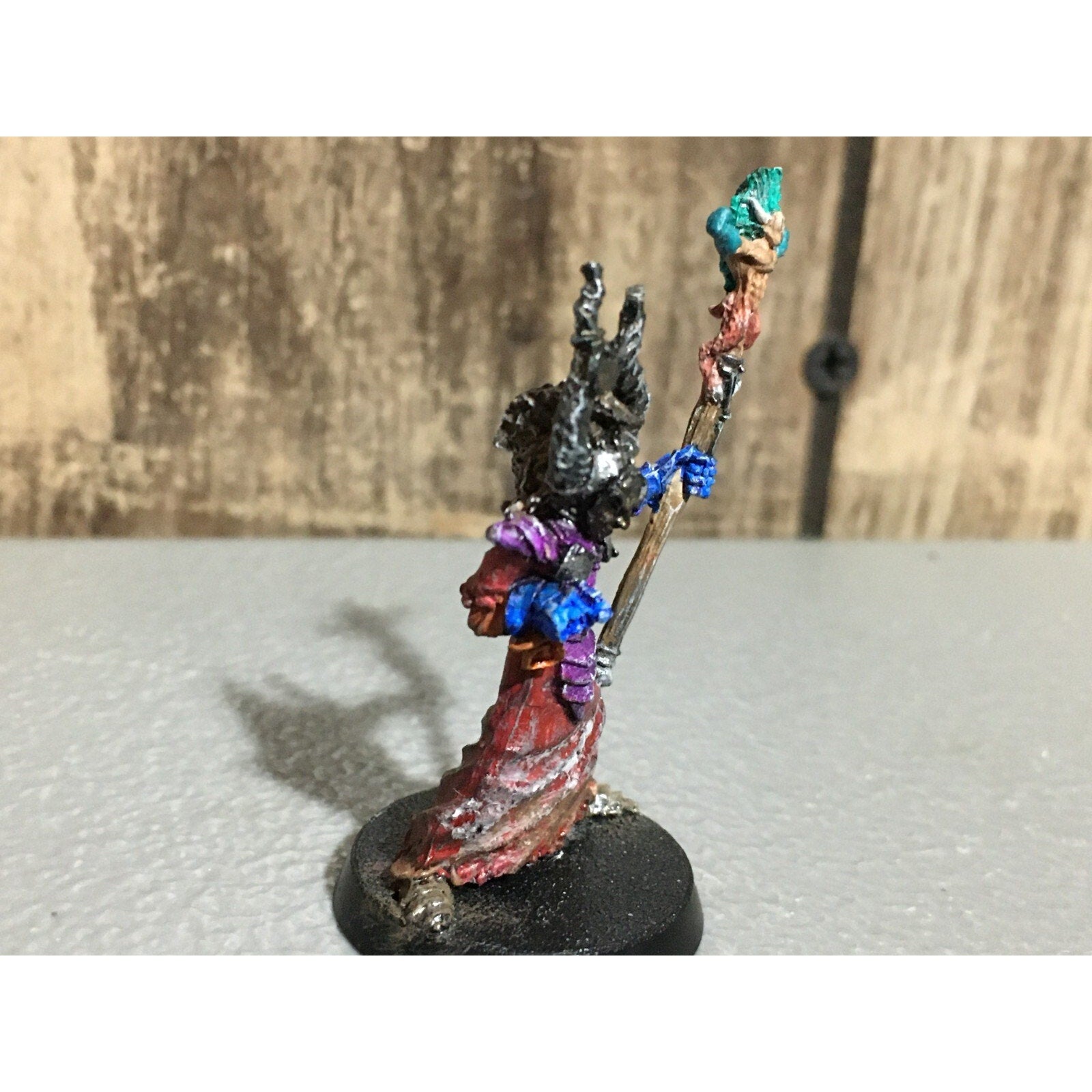 A19734 WARHAMMER FANTASY CHAOS MORTALS SORCERER CH5 SLAGROTH VILE STAFF METAL