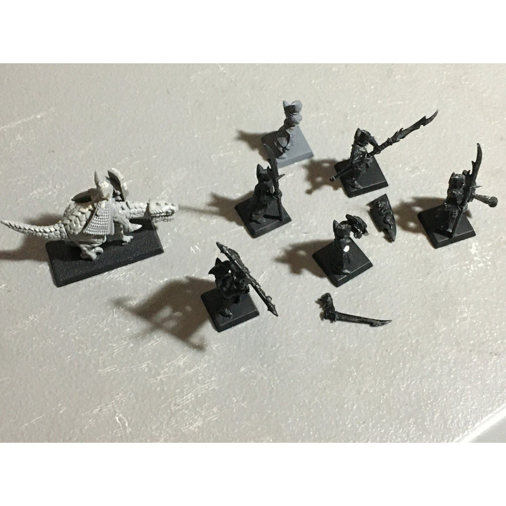 A22066 WARHAMMER FANTASY DARK ELVES INCOMPLETE SPEARMEN & COLD ONE GW