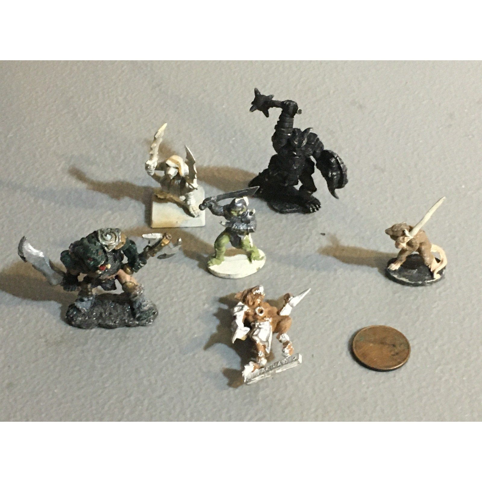A34021 UNKNOWN METAL MINIATURES MIXED RATMAN ORC WARRIOR TABLETOP RPG