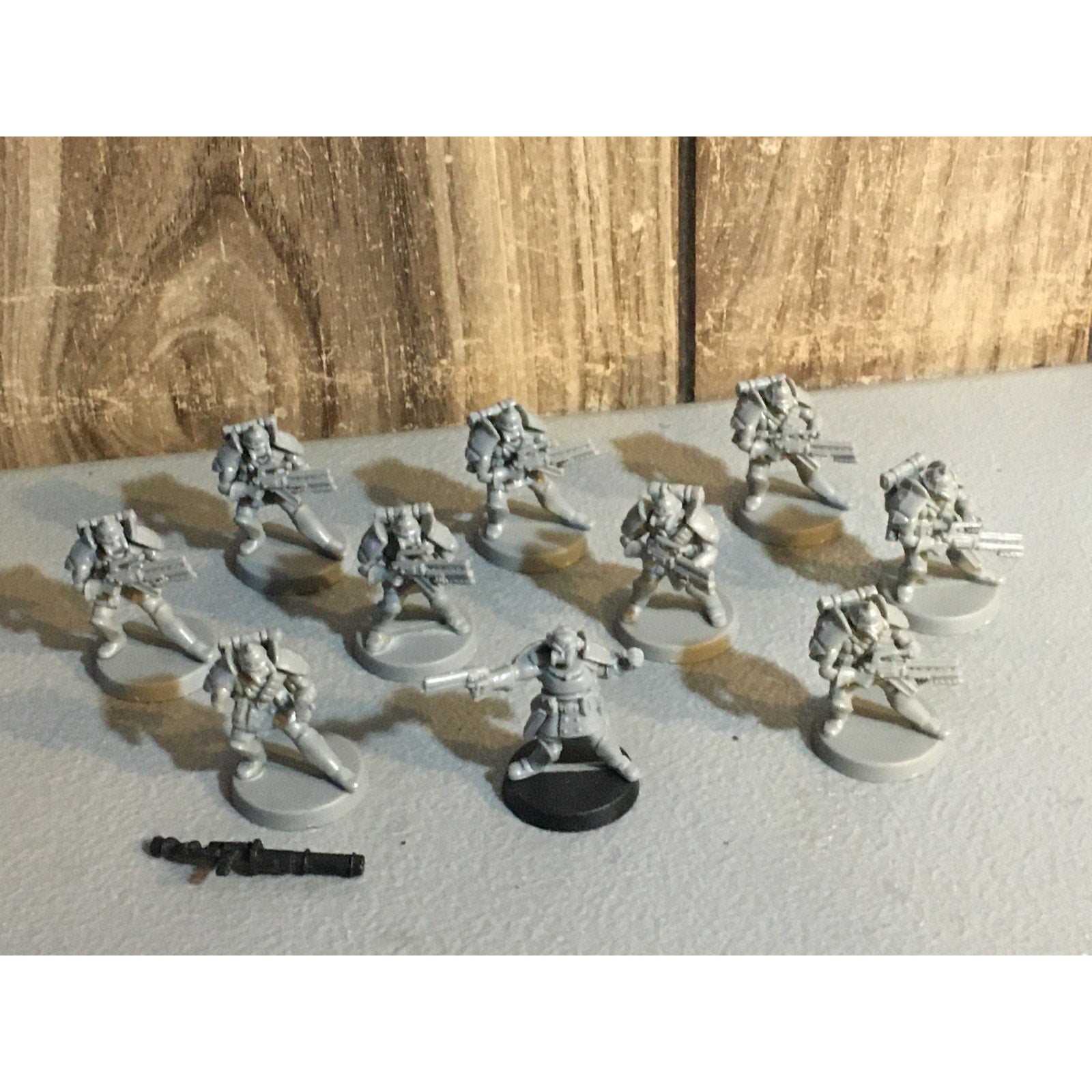 A30063 UNKNOWN TABLE TOP SCI-FI POWER ARMOR SOLDIERS 10 PK WAR GAMES