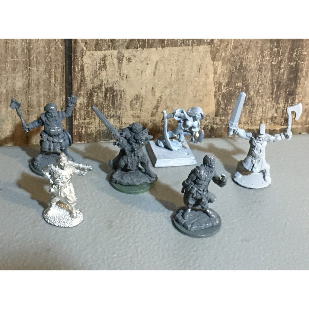 A34019 UNKNOWN METAL MINIATURES MIXED HUMANS SOLDIER WARRIOR