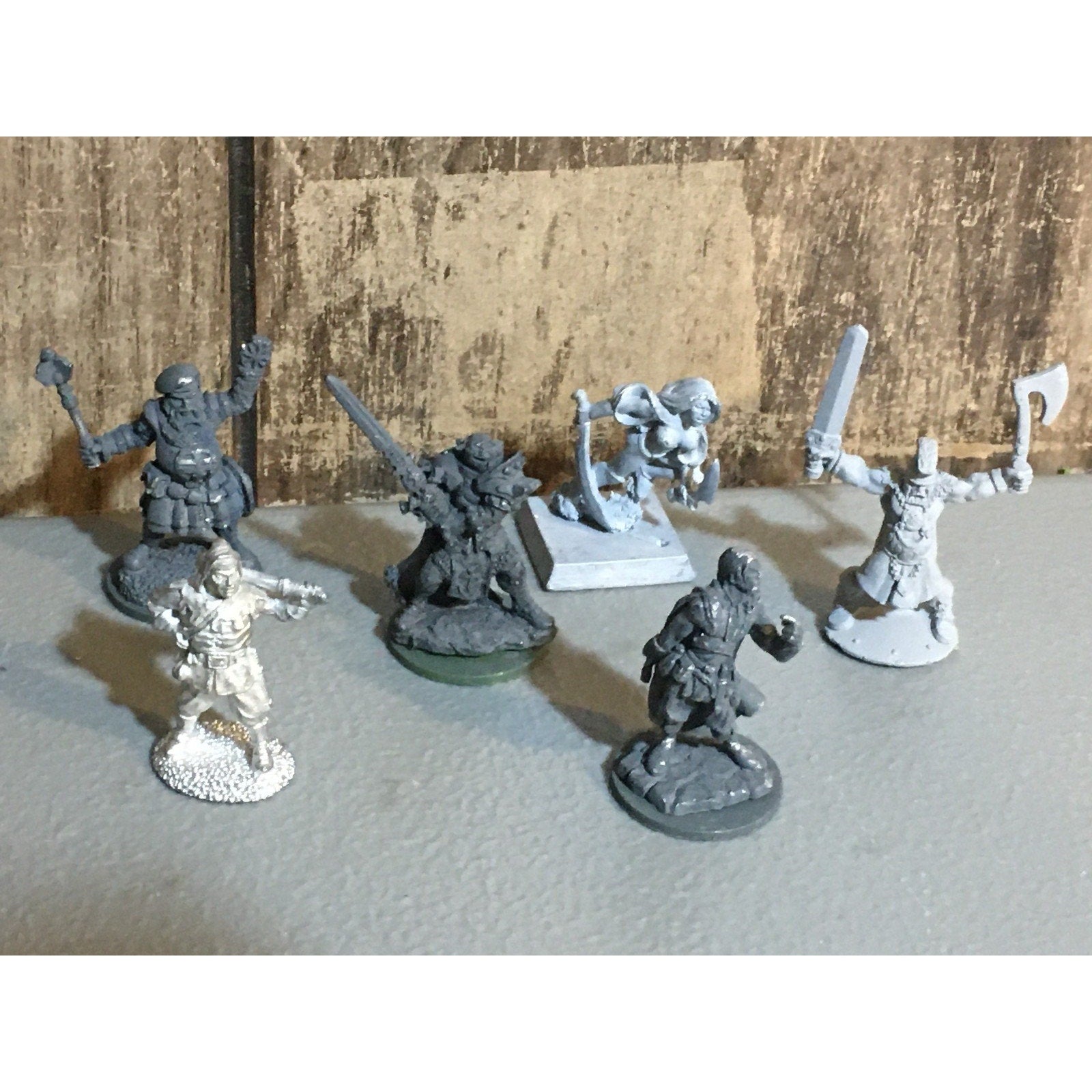 A34019 UNKNOWN METAL MINIATURES MIXED HUMANS SOLDIER WARRIOR
