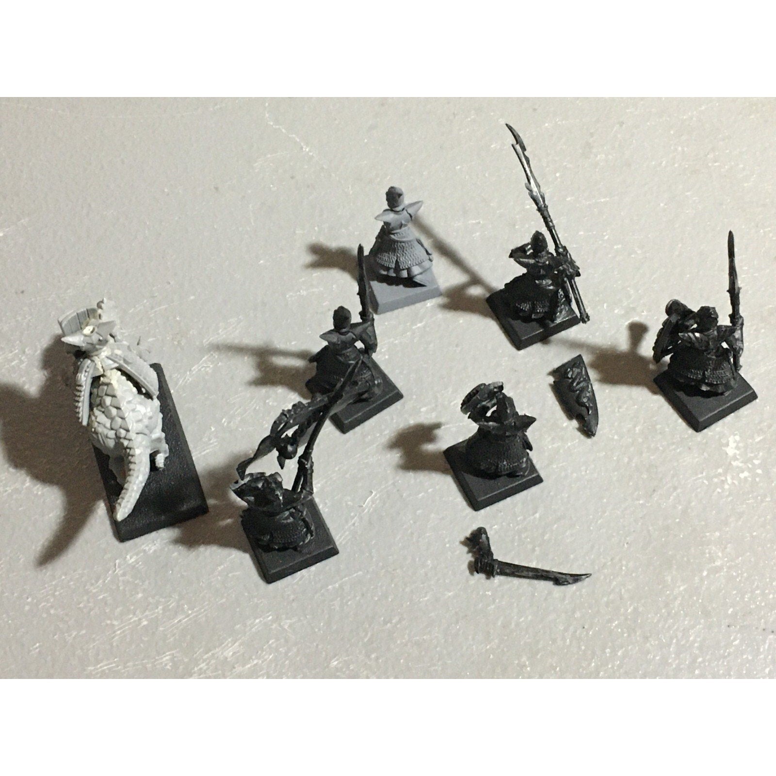 A22066 WARHAMMER FANTASY DARK ELVES INCOMPLETE SPEARMEN & COLD ONE GW