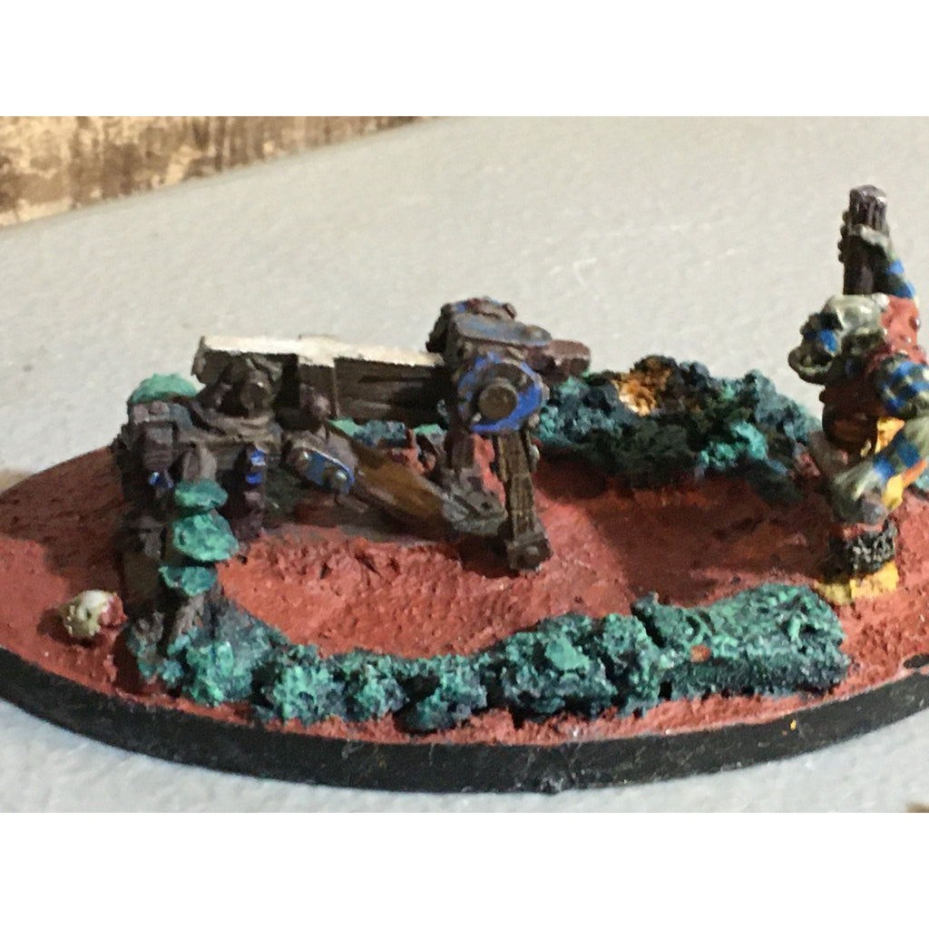 A32476 WARHAMMER FANTASY METAL ORCS GOBLINS SPEAR CHUKKA PAINT BASE