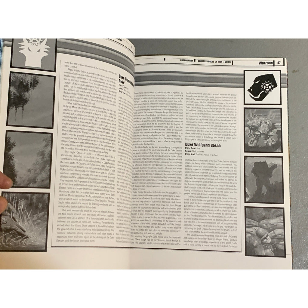 A31652 WARZONE MUTANT CHRON HHG ARMY BOOK PLAYED VENUS BAUHAUS FORCES OF WAR
