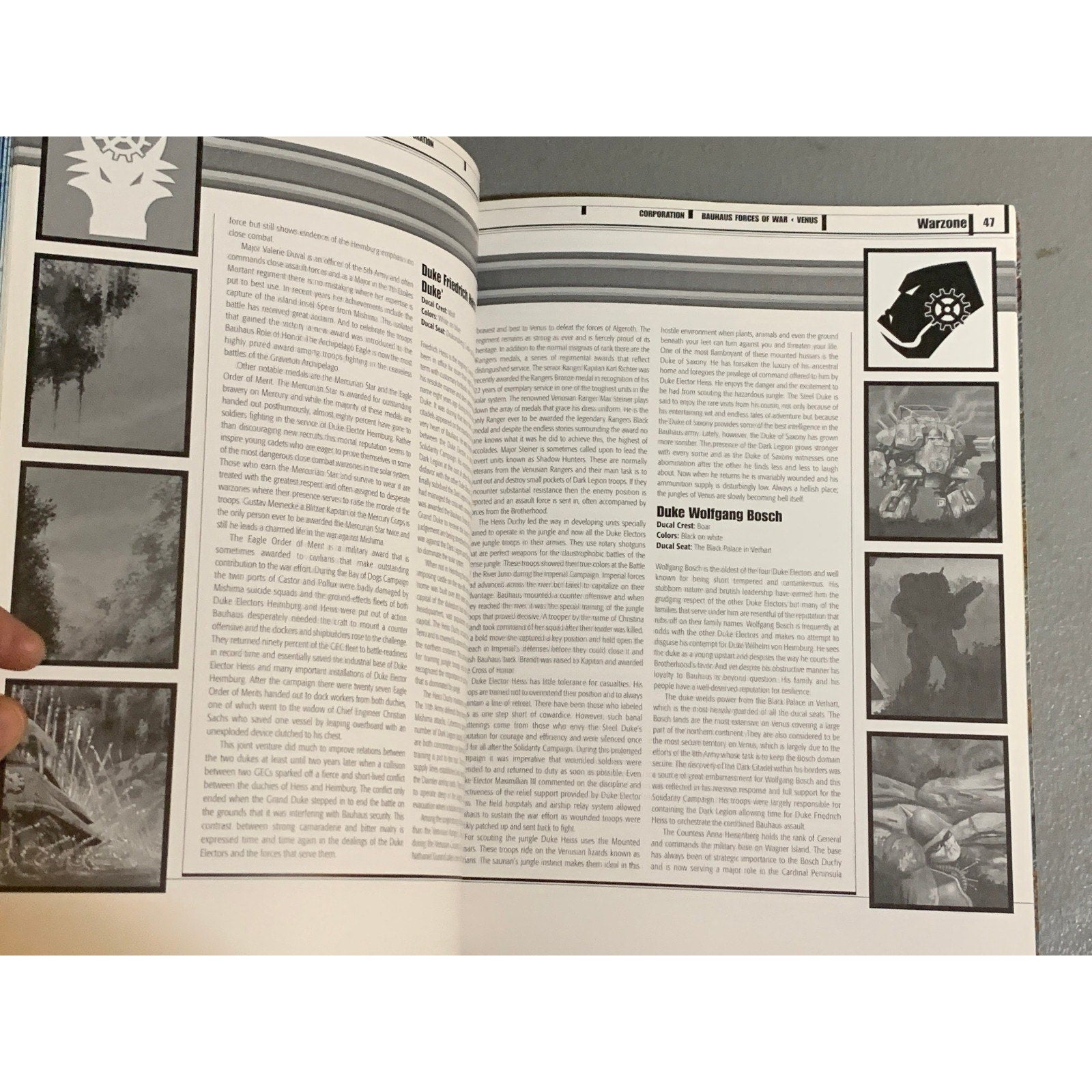 A31652 WARZONE MUTANT CHRON HHG ARMY BOOK PLAYED VENUS BAUHAUS FORCES OF WAR