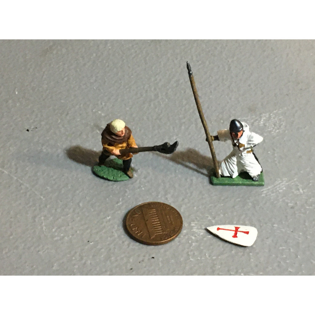 A10189 CITADEL PRE SLOTTA METAL RARE OOP HUMAN KNIGHTS 2 PK WARHAMMER PAINTED