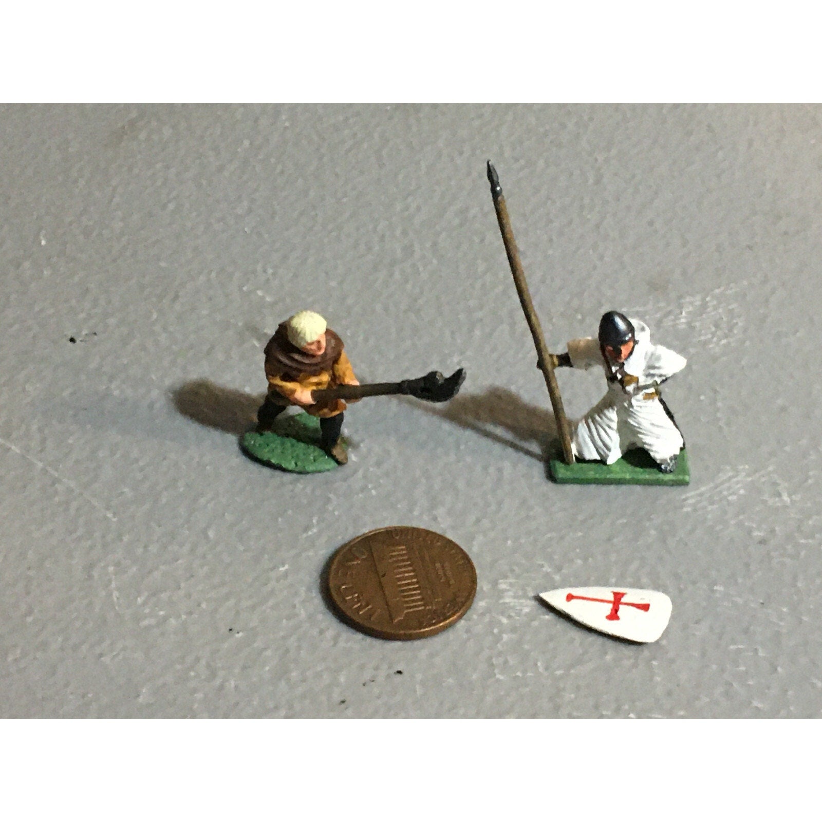 A10189 CITADEL PRE SLOTTA METAL RARE OOP HUMAN KNIGHTS 2 PK WARHAMMER PAINTED