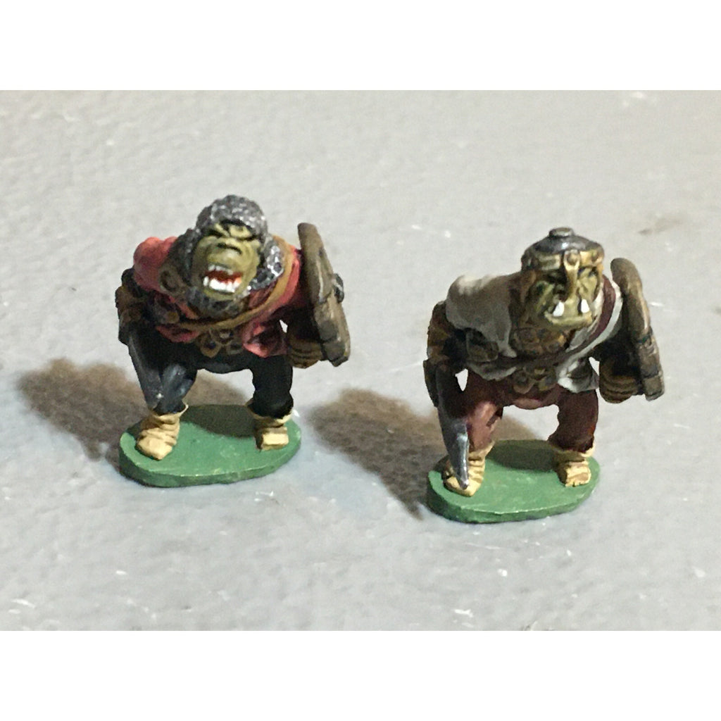 A10087 CITADEL PRE SLOTTA METAL RARE OOP ORC WARRIORS 2 PK WARHAMMER PAINTED