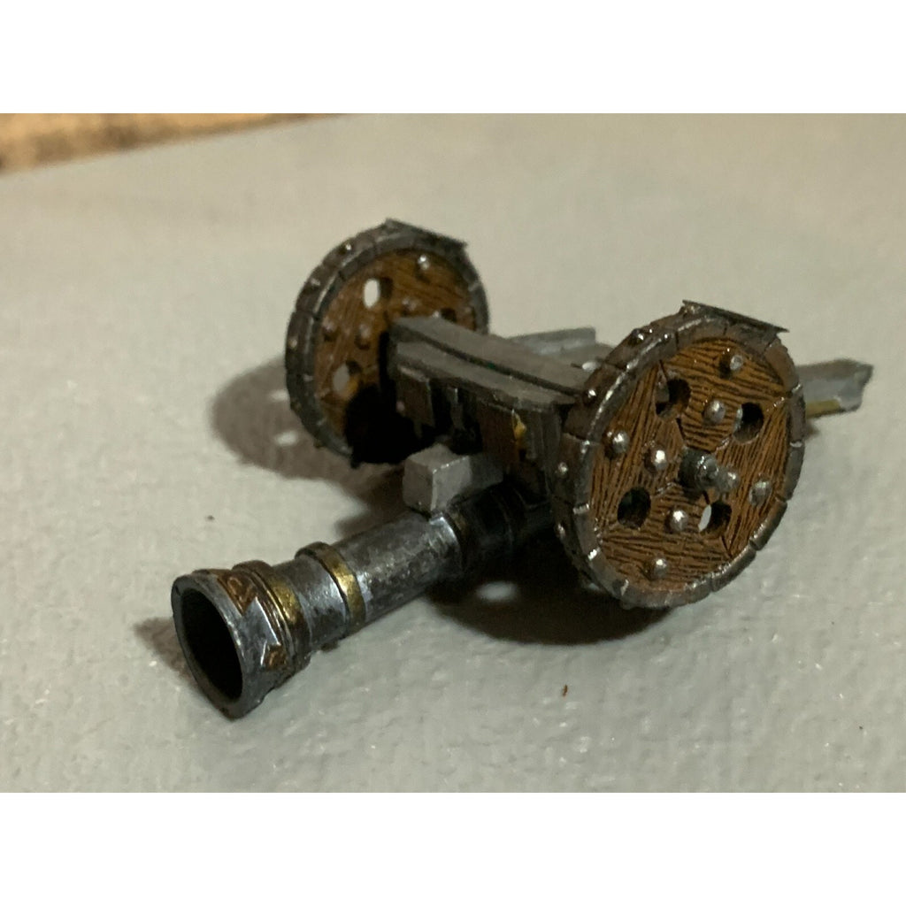 A16892 UNKNOWN MINIATURE TABLETOP WARGAMES CANNON ARTILLERY PLASTIC
