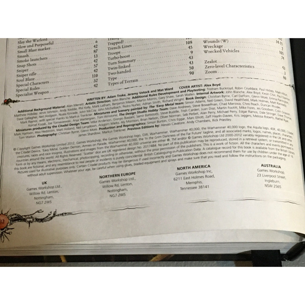 BOOK WARHAMMER 40K GRIM DARKNESS 6TH ED CORE RULE BOOK USED HB HARDBACK