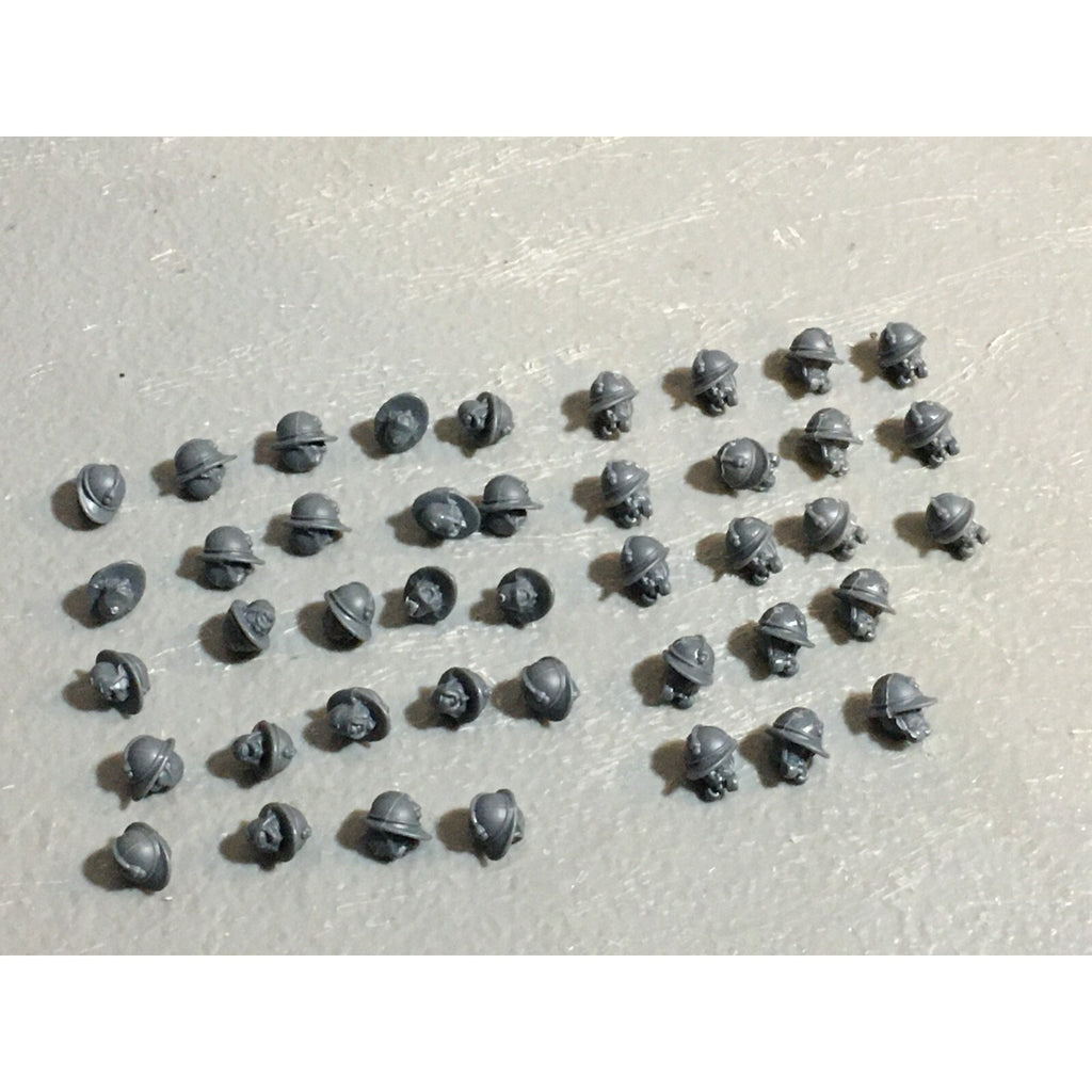 A23032 WARGAMES ATLANTIC HEADS FRENCH ADRIAN HELMET & GASMASK MM BITS LOT MINIS