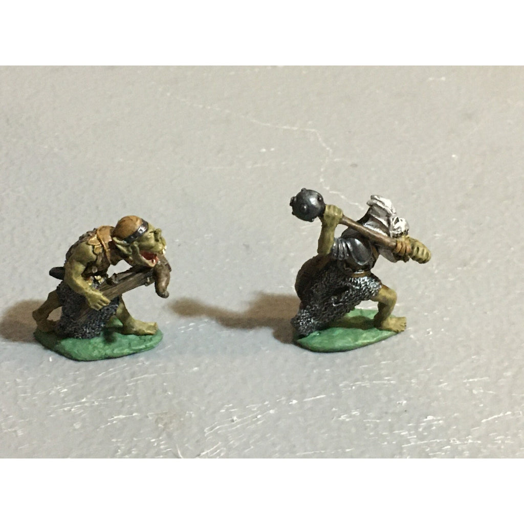 A9792 CITADEL PRE SLOTTA METAL RARE OOP ORCS ARMOURED GREAT MACE & XBOW PAINTED