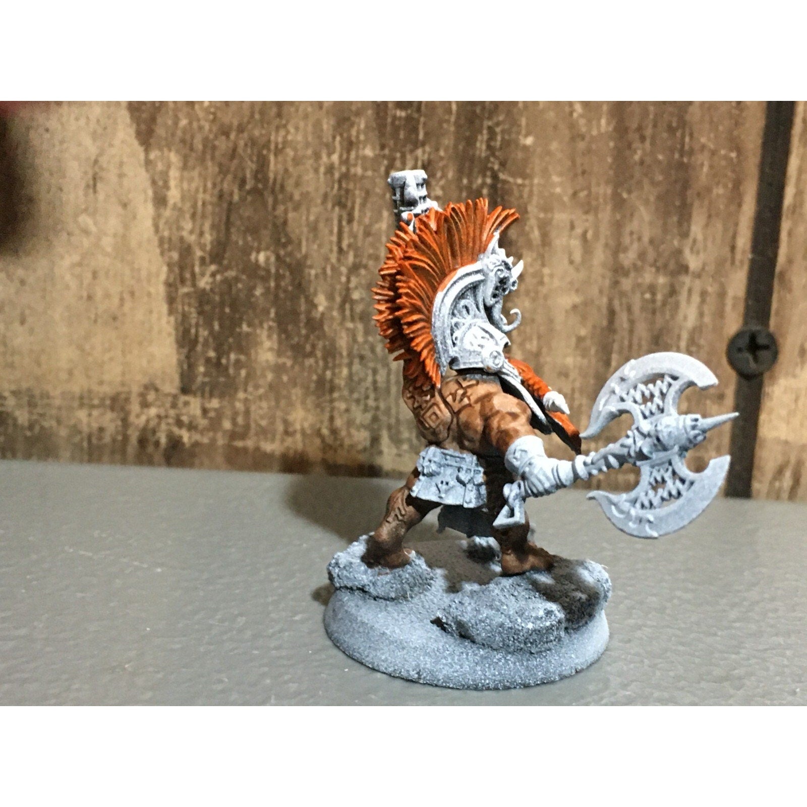 A20168 WARHAMMER FANTASY AOS FYRESLAYERS BATTLESMITH PRIMED CUSTOM NO BANNER