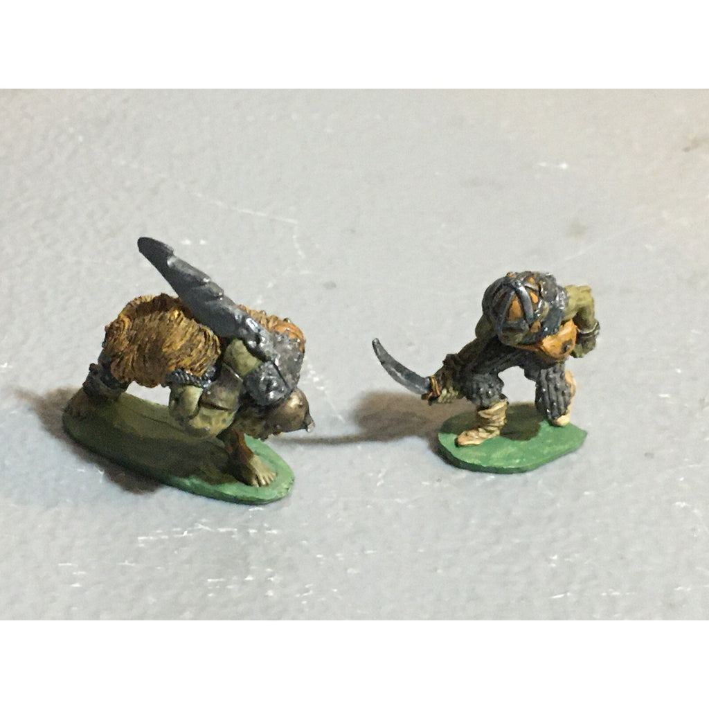 A10099 CITADEL PRE SLOTTA METAL RARE OOP ORC WARRIORS 2 PK WARHAMMER PAINTED