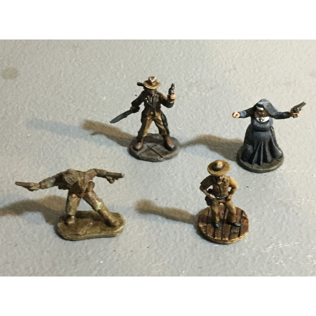 A32549 REAPER MINIATURES PLASTIC 4 PK HUMAN COWBOY NUN TROOPER