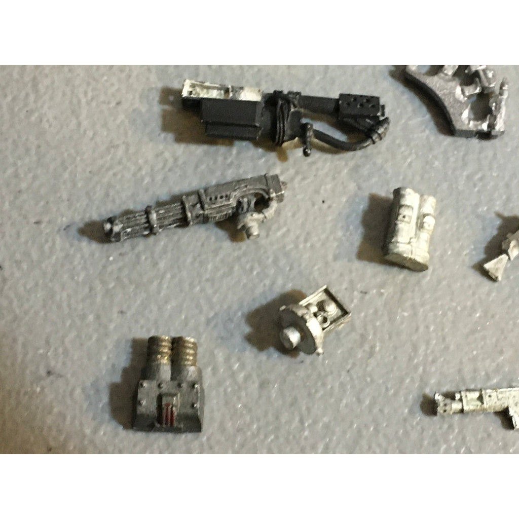 A32547 UNKNOWN MINIATURES ALL METAL BITS & INCOMPLETE LOT SCI-FI FUTURISTIC