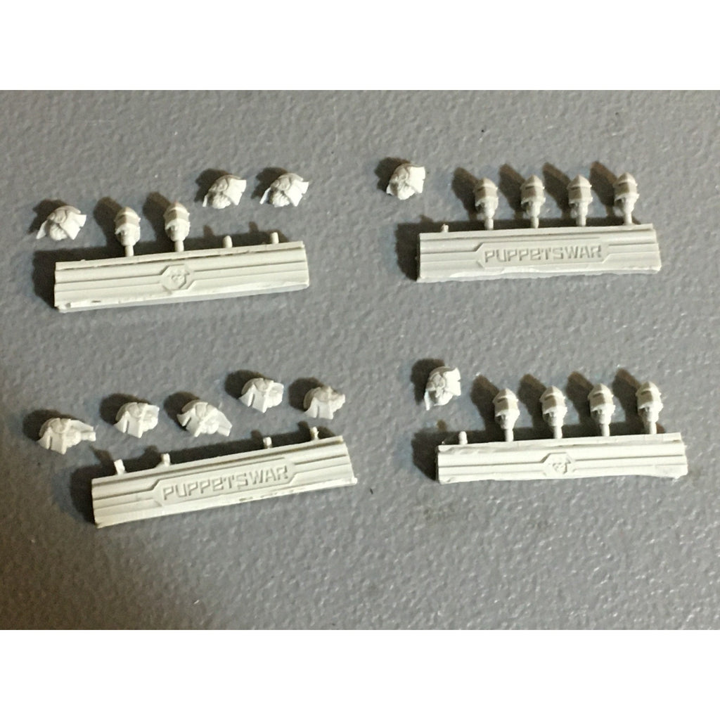 A32538 PUPPETSWAR MINIATURES PLASTIC FANTASY KNIGHTS HEADS BITS PACK LOT