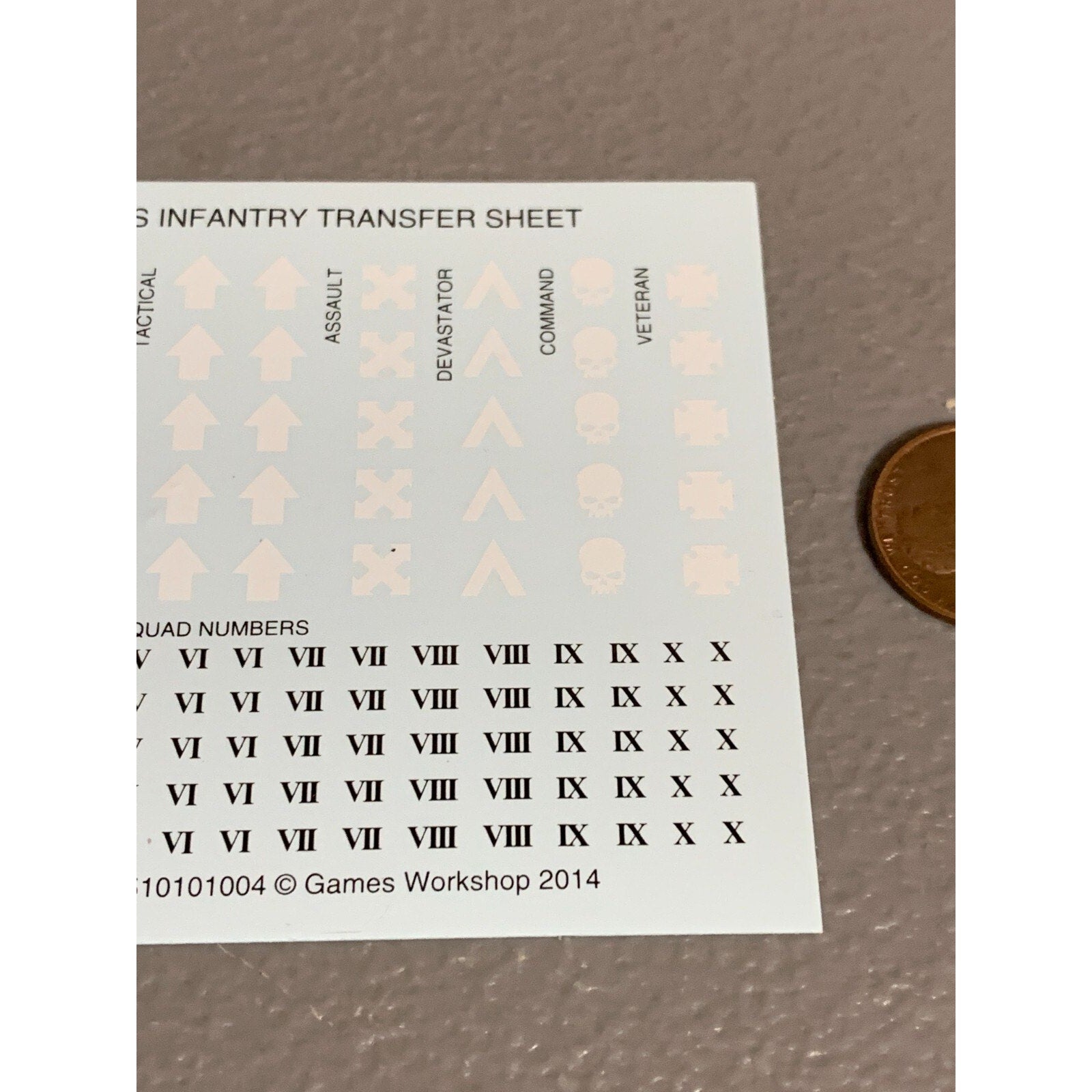 BAGB TRANSFERS TRANSFER SHEET WARHAMMER 40K ULTRAMARINES INFANTRY GW